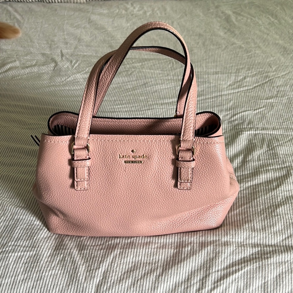 Dusty pink Kate Spade handbag. Real leather